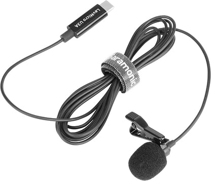 Saramonic LavMicro U3A USB-C Lavalier Microphone for iPhone 15, Android, New iPad, Computers & More with 6.6' Cable & 90˚ Adapter for Vlogging, Interviews, YouTube, TikTok, Live Streaming