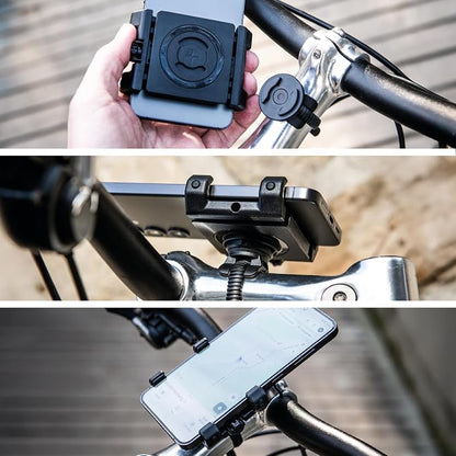 SP CONNECT Universal Bicycle Mobile Phone Holder - Smartphone Bracket Mount for Mountain & Road Bikes - Patented Twist Lock, Strong Clamp-Grip - for 58-85mm Wide Devices - Cycling, Riding Accessories