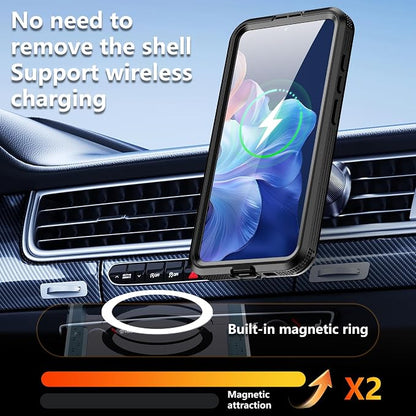 Guppy for Galaxy S26 Magnetic Waterproof Case, Built-in Screen Protector [IP68 Waterproof][14FT Military Drop Proof] 360° Full Body Protection Dustproof Shockproof Heavy Duty Rugged Case, Black