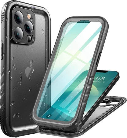 Cozycase TOP Military IP68 Waterproof Case for iPhone 13 Pro - Heavy Duty 360 Shockproof Full Body with Screen Camera Protector Double Water Dust Drop Proof Hard Rugged Bumper Tough Front Back Cover