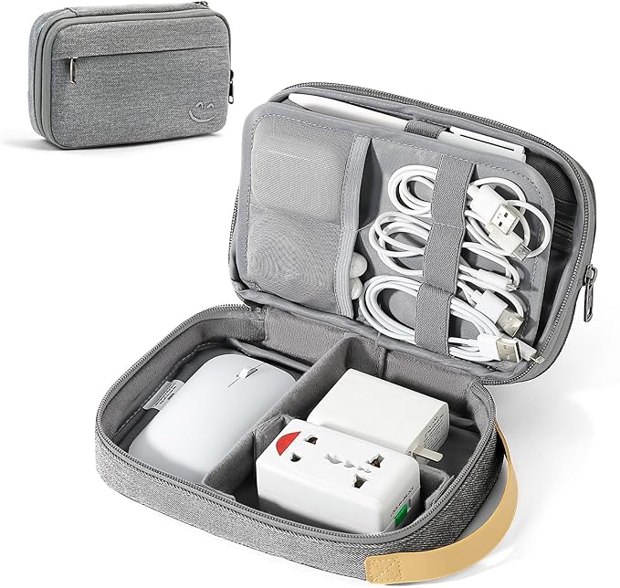 Travelkin Cord Organizer Travel, Cable Organizer For Electronic Accessories | Expandable electronics bag,tech organizer travel case, charger organizer travel case for Card,Usbs, travel essentials