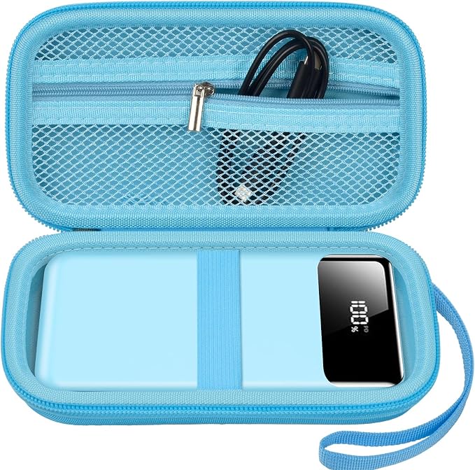 ANKHOH Portable Bank Charger Case for Charmast for VRURC for OHOVIV for SABANI for YILANS for CFIAI for LOVELEDI for RGVOTA for Miday for RONEGN for POIYTL for IAPOS Fast Charging Battery(Blue)
