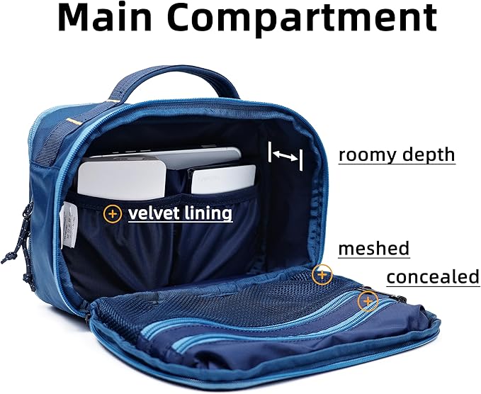 Accessories Bag & Tech Pouch | Organizer for Cables, Electronics & Everyday Essentials, Water-Repellent, Dual-Sided Padded
