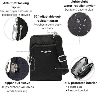 Baggallini Women's Securtex Anti-theft Activity Crossbody Bag