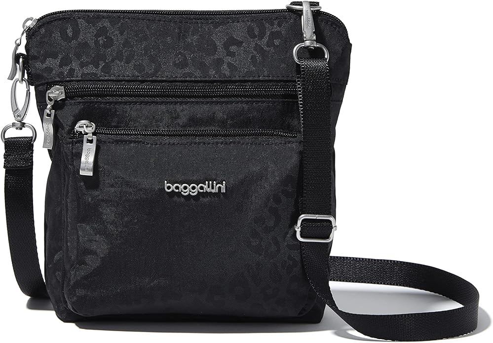 Baggallini Modern Pocket Crossbody Bag for Women, 8.5"x8.5" Handbag Purse with RFID, Lightweight Water-Resistant