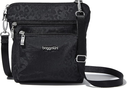 Baggallini Modern Pocket Crossbody Bag for Women, 8.5"x8.5" Handbag Purse with RFID, Lightweight Water-Resistant