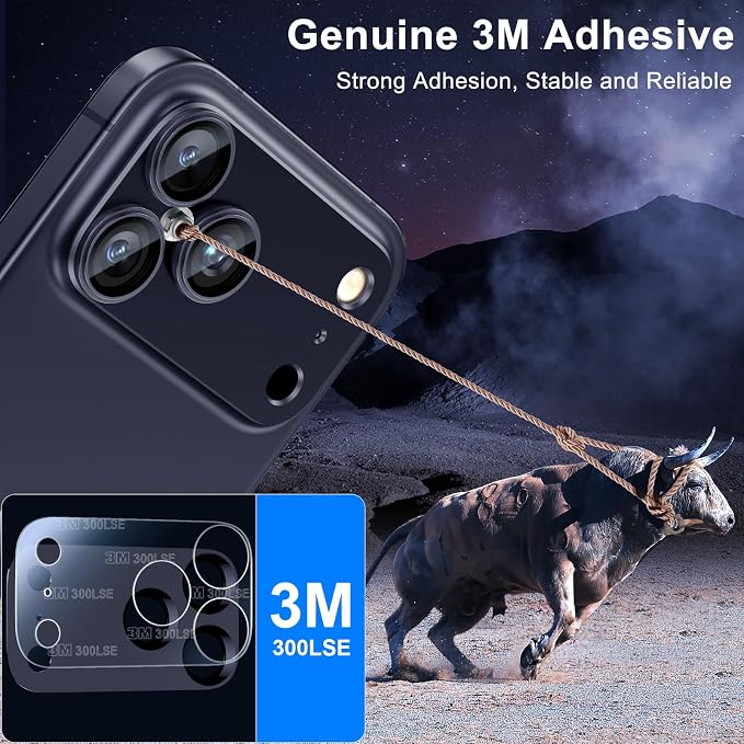 Esanik Upgrade 2 Pack for iPhone 17 Pro Camera Lens Protector, Aluminum Alloy Metal matte Case Tempered Glass Camera Screen Cover, Scratch Resistant Case Friendly (Blue)