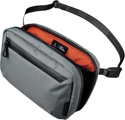 ALPAKA Elements Tech Case - Travel Organizer Pouch for Electronics, Cables, EDC with Weatherproof Fabrics, YKK Zippers(Slate Grey VX21)