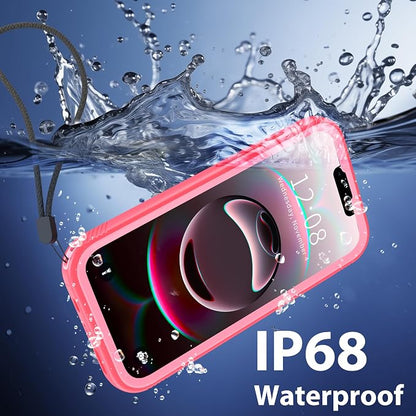 SPORTLINK for iPhone 16e/17e Waterproof Phone Case - Built in Screen & Camera Lens Protector,6.6FT Military Dropproof/Shockproof/Dustproof/IP68 Underwater for iPhone 16e/17e 6.1 inch Frosted Pink