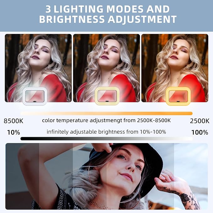 Zeadio Universal Smartphone Vlogging Kit with RGB Light & Microphone - Cell Phone Stabilizer Cage for iPhone/Android, Content Creator etc