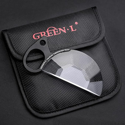 GREEN.L 79mm Handheld Kaleidoscope Filter Prism Lens, Optical Glass Creative Effect Filter for Phone DSLR Camera, with Pouch