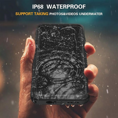 Oterkin for Samsung Galaxy S21 Waterproof Case with Built-in Screen Protector Dustproof Shockproof 360 Full Body Underwater Case for Samsung S21 5G 6.2inch (2021) Black