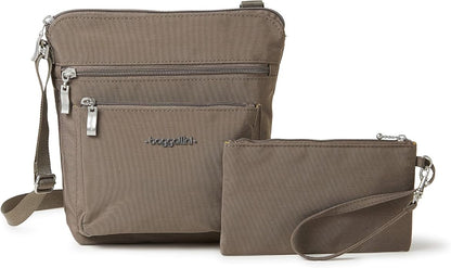 Baggallini Pocket Crossbody Bags for Women 8x8 Small Lightweight Durable Water-resistant Travel Purse W/Rfid