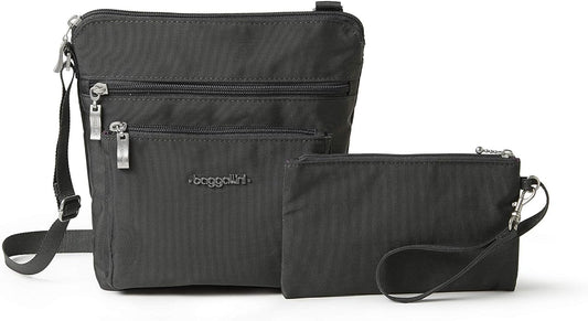 Baggallini Pocket Crossbody Bags for Women 8x8 Small Lightweight Durable Water-resistant Travel Purse W/Rfid