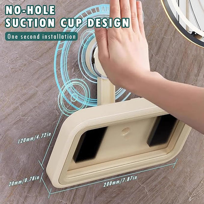 Shower Phone Holder Waterproof, 480° Rotating Wall Mount Adjustable Suction Cup Shower Phone Holder with HD Touch Screen, Fog-Proof Bathroom Case for 4-7 Inch Phones
