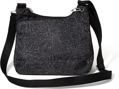 Baggallini Securtex Anti-theft Crossover Crossbody Bag 11”w X 8.5”h, Rfid, Built-in Wallet, Locking Zippers