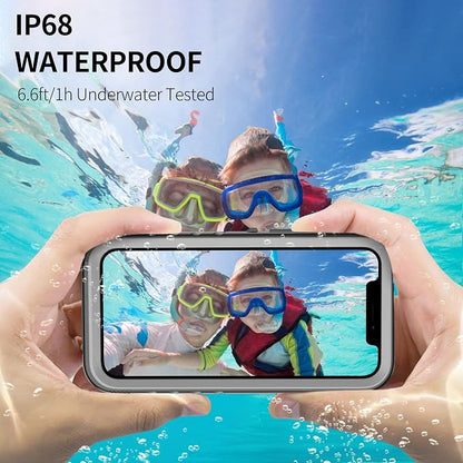 SPORTLINK Compatible with iPhone 12 Pro Waterproof Case - Full Body Shockproof Dustproof Phone Screen Protector Rugged Waterproof Case for iPhone 12 & 12 Pro 6.1 Inch Black