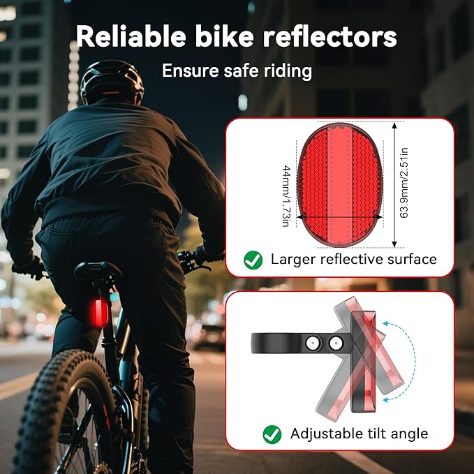DDJ Upgraded for Apple AirTag & Moto Tag Bike Mount, Hidden Bike Reflectors for AirTag Holder, Waterproof Anti-Theft GPS Tracker Case with Screws & Tools, for Mountain Bikes/Scooter/Electric Bicycle