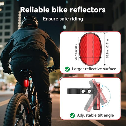 DDJ Upgraded for Apple AirTag & Moto Tag Bike Mount, Hidden Bike Reflectors for AirTag Holder, Waterproof Anti-Theft GPS Tracker Case with Screws & Tools, for Mountain Bikes/Scooter/Electric Bicycle
