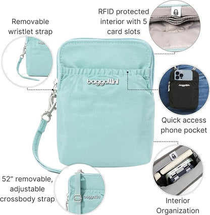 Baggallini Bryant Pouch Small Crossbody Bag for Women - Phone Purse with Crossbody Strap - Lightweight Crossbody Pouch