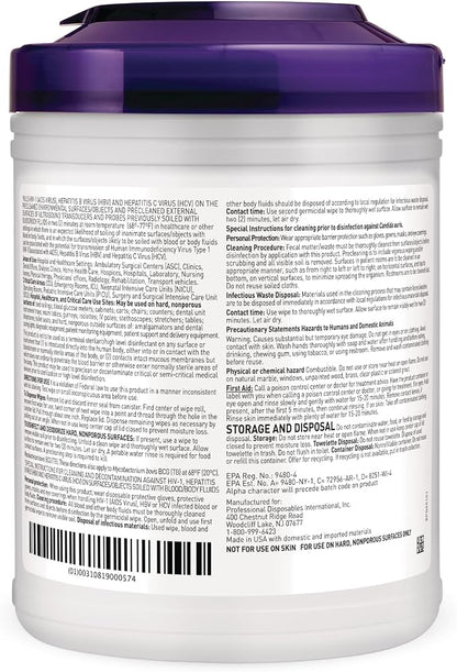 Super Sani-Cloth Germicidal Disposable Wipe, Hospital Grade Disinfection, 160 Large 6" x 6.75" Wipes Each, Case of 12 Canisters