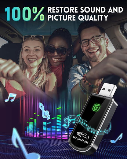 Wireless CarPlay Adapter for Apple iPhone iOS 10+ & Cars from 2015+, Mini Edition, Convert Factory Wired to Wireless CarPlay Dongle Plug & Play GPS Digital Media Receiver (Brushed Cobalt Blue)