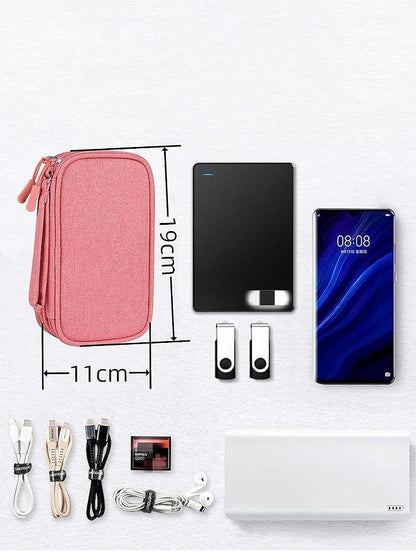 Electronic Organizer Travel Cable Accessories BagPouch Portable Waterproof Storage Bag Electronic Organizer Case for Cable, Mouse,USB Cable,Power Bank,Cord, Charger, Phone, Earphone