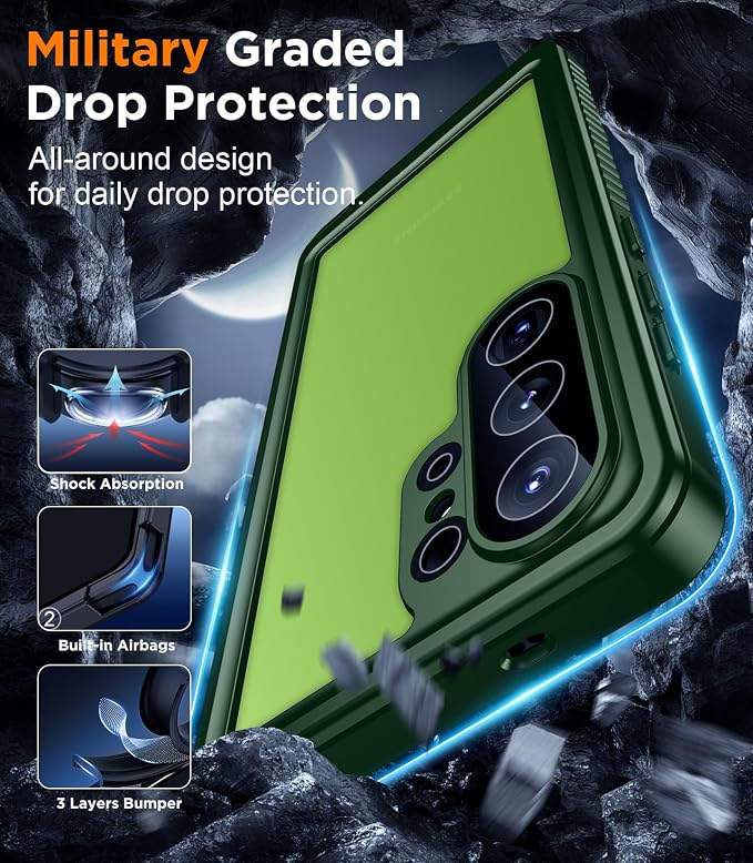 Temdan Designed for Samsung Galaxy S26 Ultra Case Waterproof, Built-in Lens & Screen Protector Military Grade Shockproof Dropproof IP68 Underwater Full Body Phone Case for Galaxy S26 Ultra 6.9"-Green