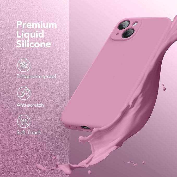 Magnetic for iPhone 14 Case, Compatible with MagSafe, [Full Camera Protection][Screen Protector] Silicone Shockproof Protective Phone Case for iPhone 14 6.1 inch, Blackcurrant
