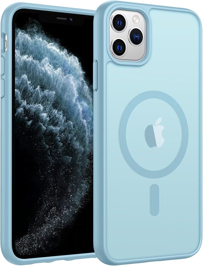 FNTCASE for iPhone 11 Pro Case: [Compatible with Magsafe] Translucent Matte Magnetic Phone Cover - Military Grade Drop Protection Shockproof Protective for iPhone 11Pro 2019 Cases - Teal