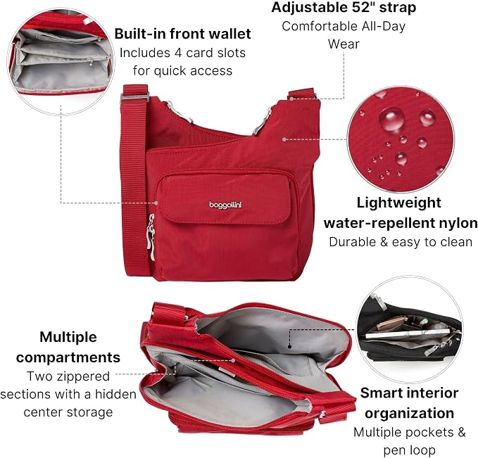 Baggallini Women Criss Cross Crossbody Bag