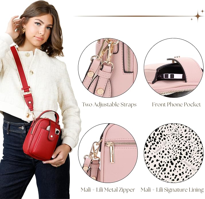 Mali+Lili Gail Vegan Leather Multi Compartment Crossbody Bag