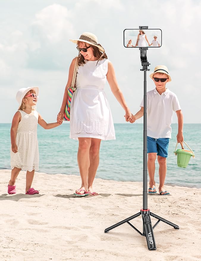 Selfie Stick Phone Tripod with Remote, 51" Aluminum Phone Stand for Cell Phone, 360° Rotation Portable Selfie Stick Tripod for iPhone 15/14 Pro Max/14 Pro/14/13 Pro, Android