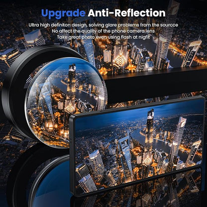WSKEN for Samsung Galaxy S25 Ultra Camera Lens Protector - Ultra Thin Case Friendly, 9H Shatterproof Tempered Glass with Aluminum Metal Circle Camera Screen Protector Cover Accessories, Black