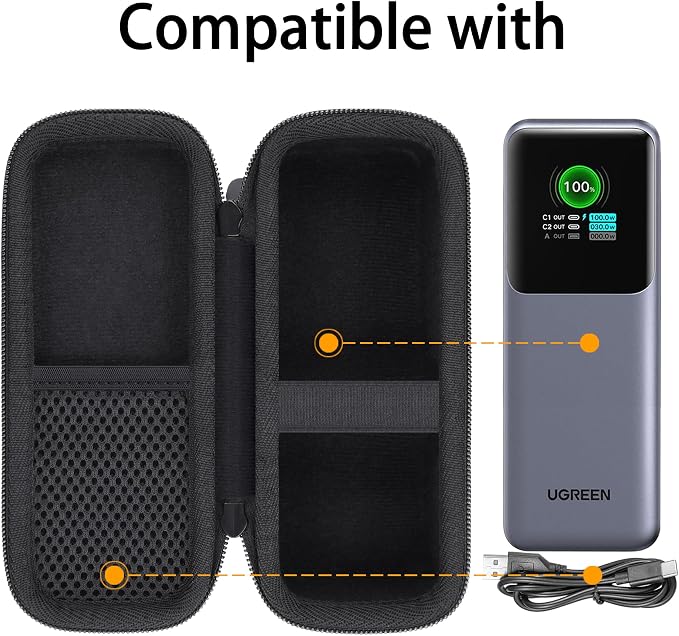 Hard Portable Travel Case Compatible with UGREEN Nexode Power Bank 25000mAh 200W Portable Charger,Case Only
