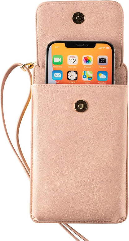 Claasico Crossbody Phone Purse for Women – RFID Phone Case Wallet w/Magnetic Closure & Separate Zipper Pocket Crossbody Bag