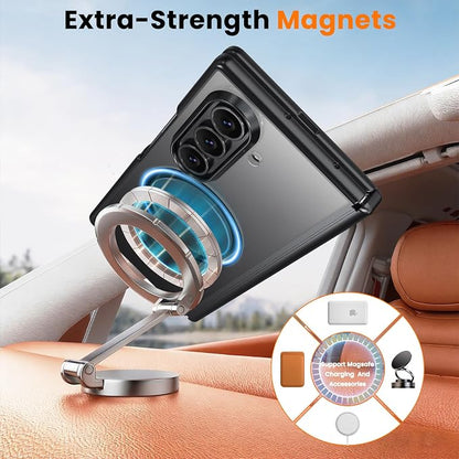 WRJ Magnetic for Samsung Galaxy Z Fold 7/Fold 8 Ultra Case,Black | Fit for Magsafe,Buit-in Screen Protector,Full Hinge Protection,Military Grade Drop Protection,Slim Shockproof Phone Case