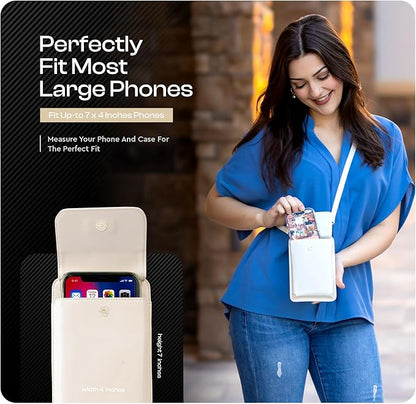 Claasico Crossbody Phone Purse for Women – RFID Phone Case Wallet w/Magnetic Closure & Separate Zipper Pocket Crossbody Bag