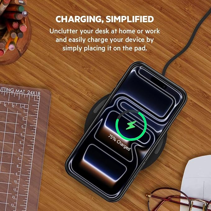 Battery Case for iPhone 17 Pro, Enhanced 10000mAh Portable Protective Wireless Charging Case Support Carplay Compatible with iPhone 17 Pro (6.3 inch) Rechargeable Extended Battery Charger Clip(Black)
