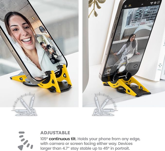 GEOMETRICAL Pocket Tripod PROv2 - Card-Size Stand, for iPhone, Summit Yellow Universal Kit