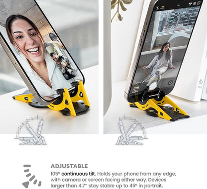GEOMETRICAL Pocket Tripod PROv2 - Card-Size Stand, for iPhone, Summit Yellow Universal Kit
