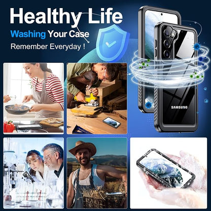 MOZOTER for Samsung Galaxy S21 Plus Case Waterproof,[IPX8 Underwater Case][Full Body Shockproof & Military Dropproof] Clear Sound Quality Built-in Screen Protector for Samsung S21 Plus 6.7 inch-Black