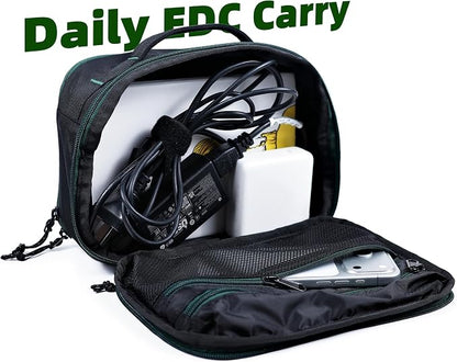 Accessories Bag & Tech Pouch | Organizer for Cables, Electronics & Everyday Essentials, Water-Repellent, Dual-Sided Padded