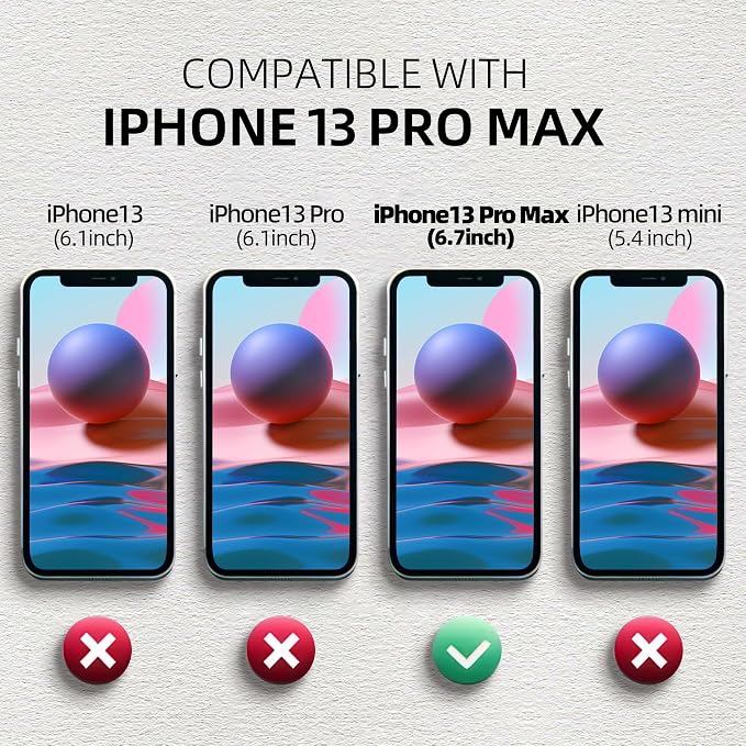 SPORTLINK for iPhone 13 Pro Max Waterproof Case Dustproof Shockproof with Built-in Screen Protector,IP68 Underwater Dropproof Full Body Sealed Protective Cover for iPhone 13 Pro Max 6.7 Inch (Black)