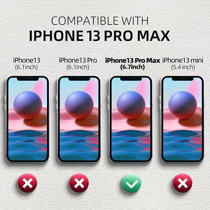 SPORTLINK for iPhone 13 Pro Max Waterproof Case Dustproof Shockproof with Built-in Screen Protector,IP68 Underwater Dropproof Full Body Sealed Protective Cover for iPhone 13 Pro Max 6.7 Inch (Black)