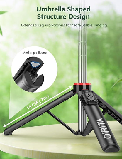 52" Selfie Stick Tripod with Remote, 3 in 1 Portable Selfie Stick & Phone Tripod Stand with Phone Holder, Cell Phone Tripod for Group Selfies/Live Streaming/Video Recording, for iPhone/Android