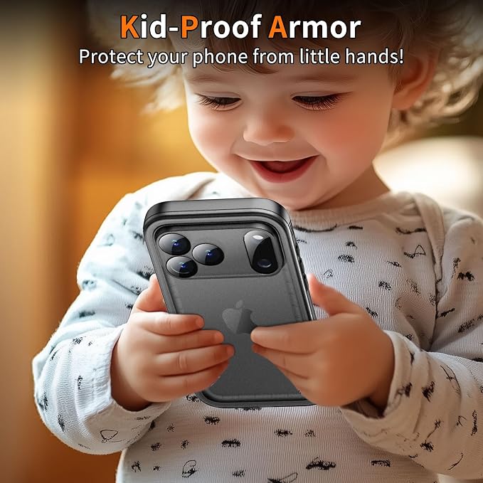 Cozycase TOP Military Protective IP68 Waterproof Case for iPhone 17 Pro Heavy Duty 360 Shockproof Full Body with Screen Camera Protector Double Dustproof Hard Tough 17Pro Front Back Cover