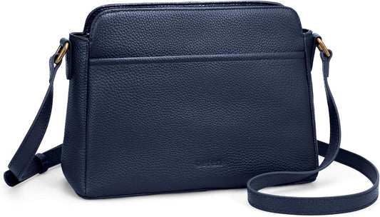 befen Anti-theft Crossbody Bag for Women Genuine Leather, Small Cross Body Shoulder Handbags with RFID Card Slots