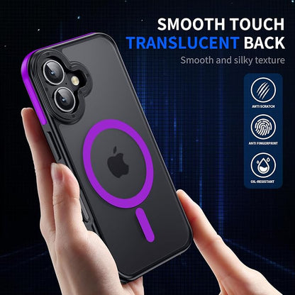 Strong Magnetic Case for iPhone 16 [10Ft Military-Grade Protection] Compatible with fit MagSafe Shockproof Slim Thin Cover 6.1 inch 16 Phone case, Purple Bumper