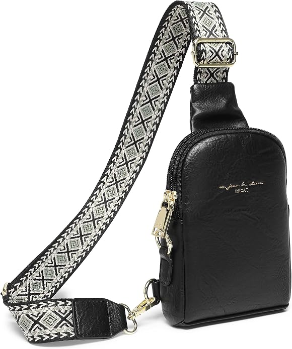 INICAT Small Sling Bag for Women Everyday & Travel Crossbody Bags Lightweight Cross Body Purses Vegan Leather